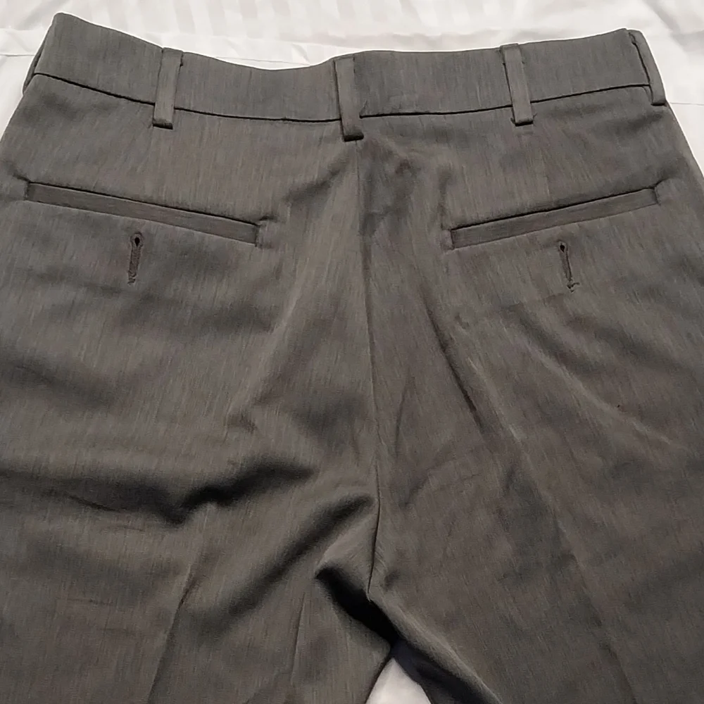 Structure Slim Fit Men's Heather Grey Flat Front Dress Pants 30x30 - Picture 10 of 11